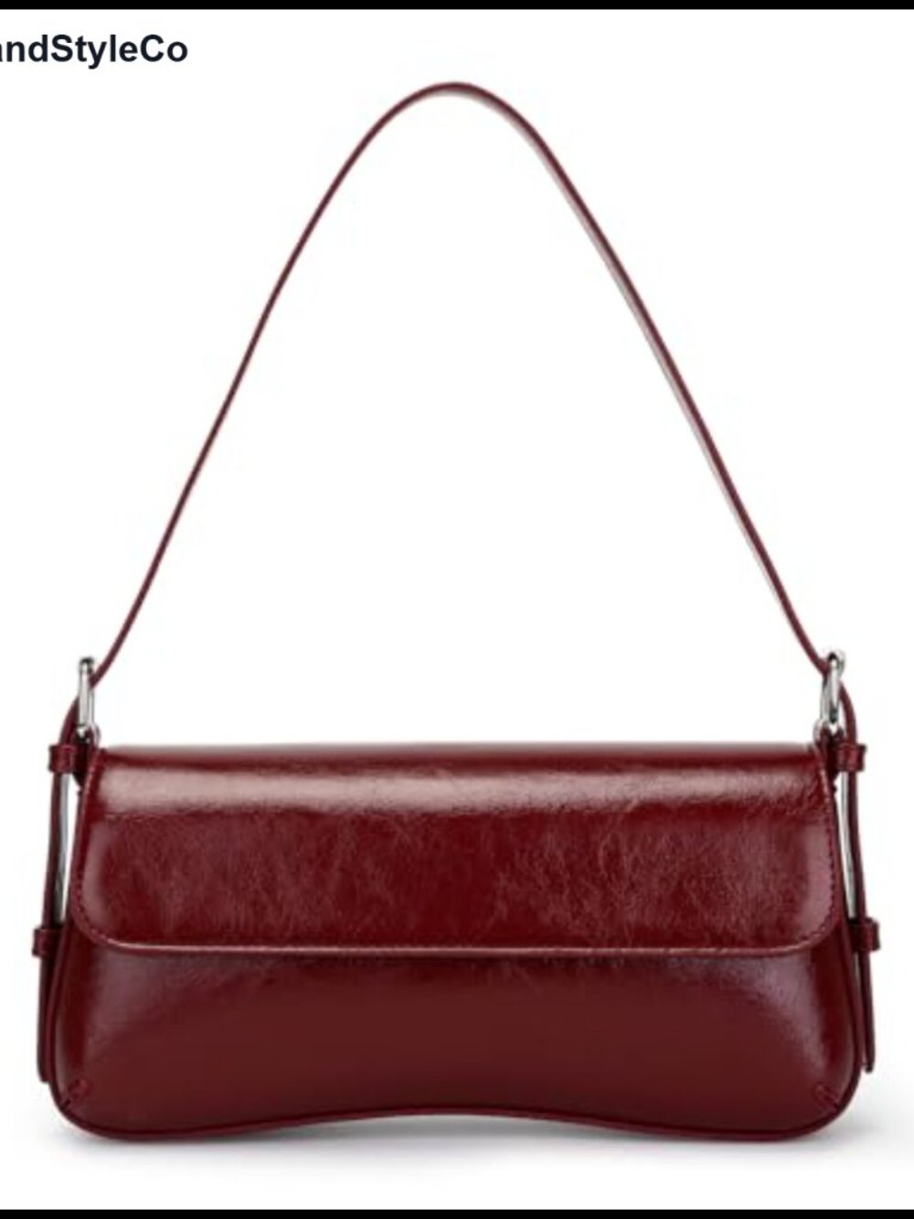 Faux PU Leather Small Hobo Shoulder Bag Adjustable Strap Women